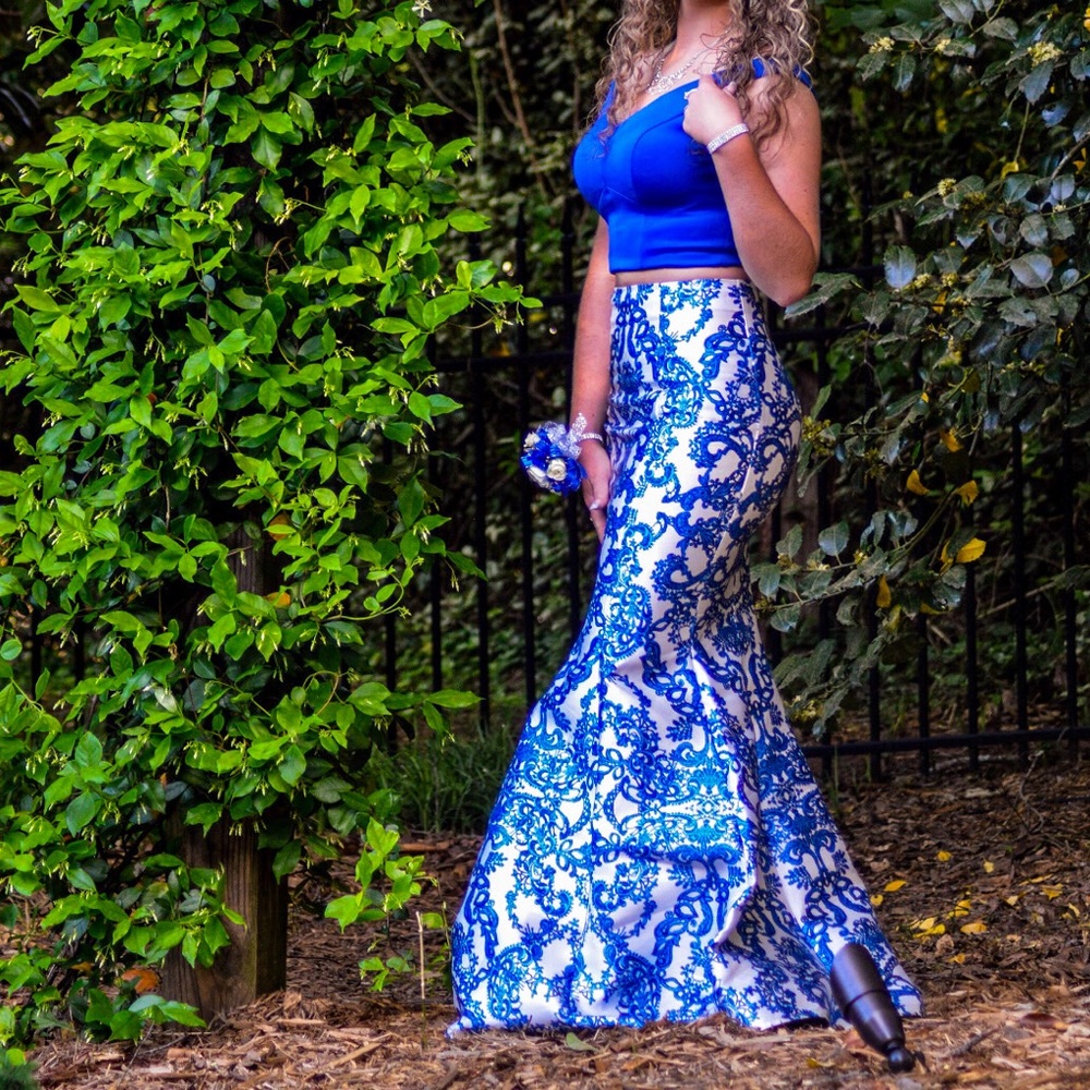 Two piece mermaid style prom/homecoming dress